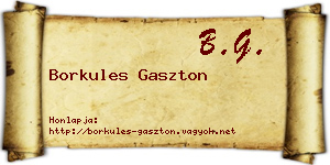 Borkules Gaszton névjegykártya